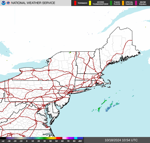 Weather radar map