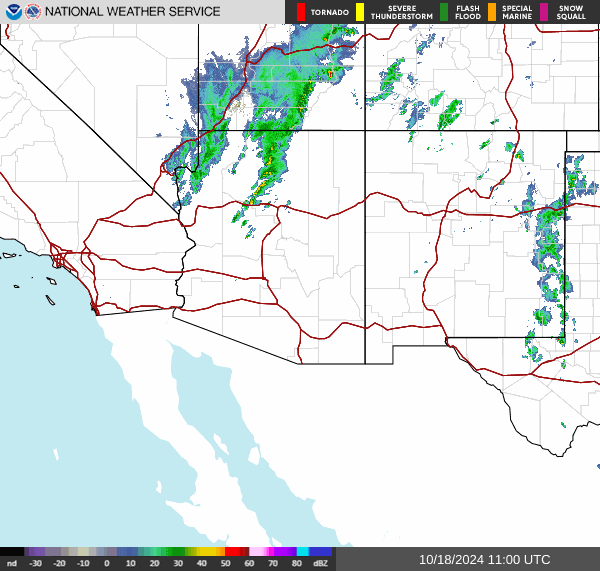 Weather radar map