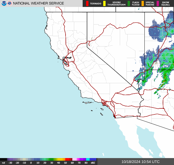 Weather radar map