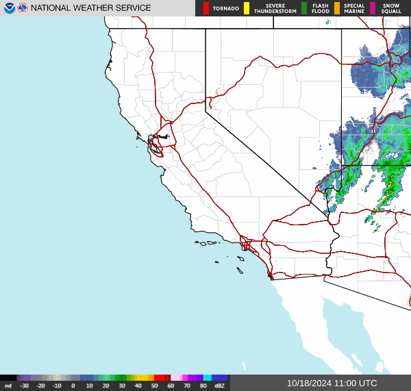 Weather radar map