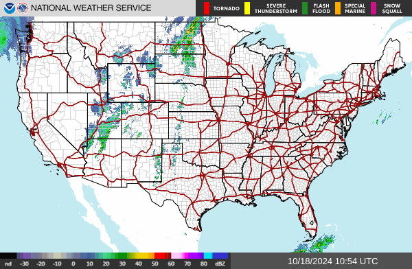 Weather radar map